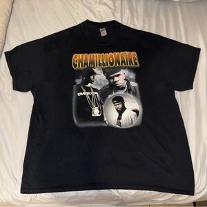 Rare Vintage Y2K Chamillionaire Men’s XL Black Shirt - Some cracking in design